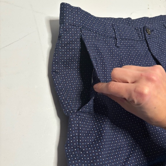 Michael Kors Dark Blue Patterned Men's Shorts - Picture 7 of 13